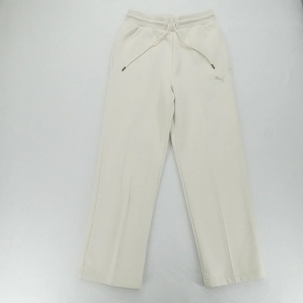 Puma Sweatpants Mens S Cream Relaxed Fit Pintuck Casual Outdoor Lounge